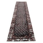 290 x 80 cm Red & Grey Geometric Turkish Runner Rug