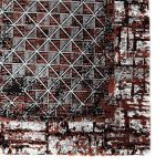 290 x 80 cm Red & Grey Geometric Turkish Runner Rug