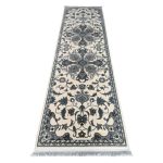 300 x 80cm Ivory & Grey Royal Garden Runner Rug