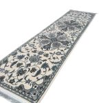 300 x 80cm Ivory & Grey Royal Garden Runner Rug - Image 5
