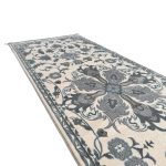 300 x 80cm Ivory & Grey Royal Garden Runner Rug - Image 7