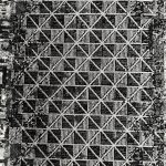 290 x 80 cm Black & Grey Geometric Grid Runner Rug