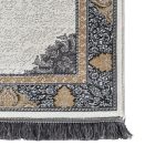 270 x 80 cm Ivory, Grey & Gold Ornate Medallion Runner Rug