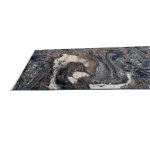 300 x 80 cm Grey, Beige & Navy Abstract Marble Runner Rug - Image 8
