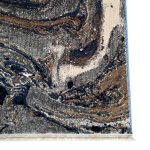 300 x 80 cm Grey, Beige & Navy Abstract Marble Runner Rug - Image 10