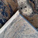 300 x 80 cm Grey, Beige & Navy Abstract Marble Runner Rug - Image 11