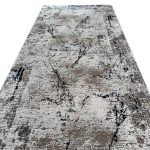 300 x 80cm Beige & Cream Cracked Stone Abstract Runner Rug