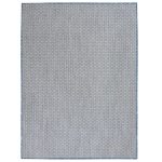 213 x 152cm Navy & Ivory Mini Diamond Pattern Indoor/Outdoor Rug