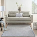213 x 152cm Navy & Ivory Mini Diamond Pattern Indoor/Outdoor Rug - Image 3