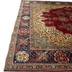 380 x 300cm Antique Hand Knotted Kork Wool Tabriz Paisley Rug - Image 9
