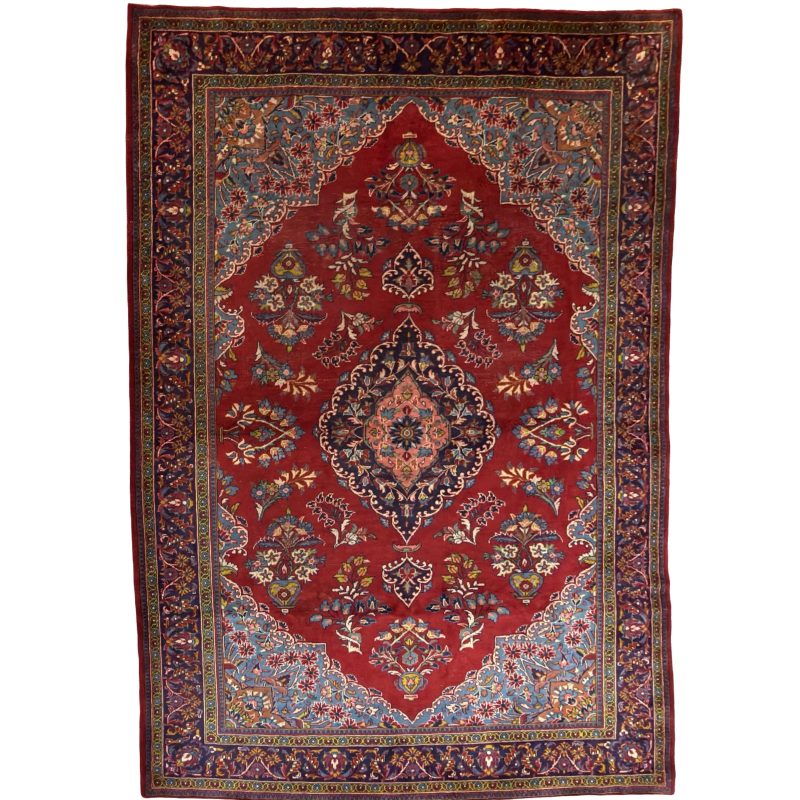 337 x 222cm Hand Knotted Vintage Weiss – Wool Persian Rug
