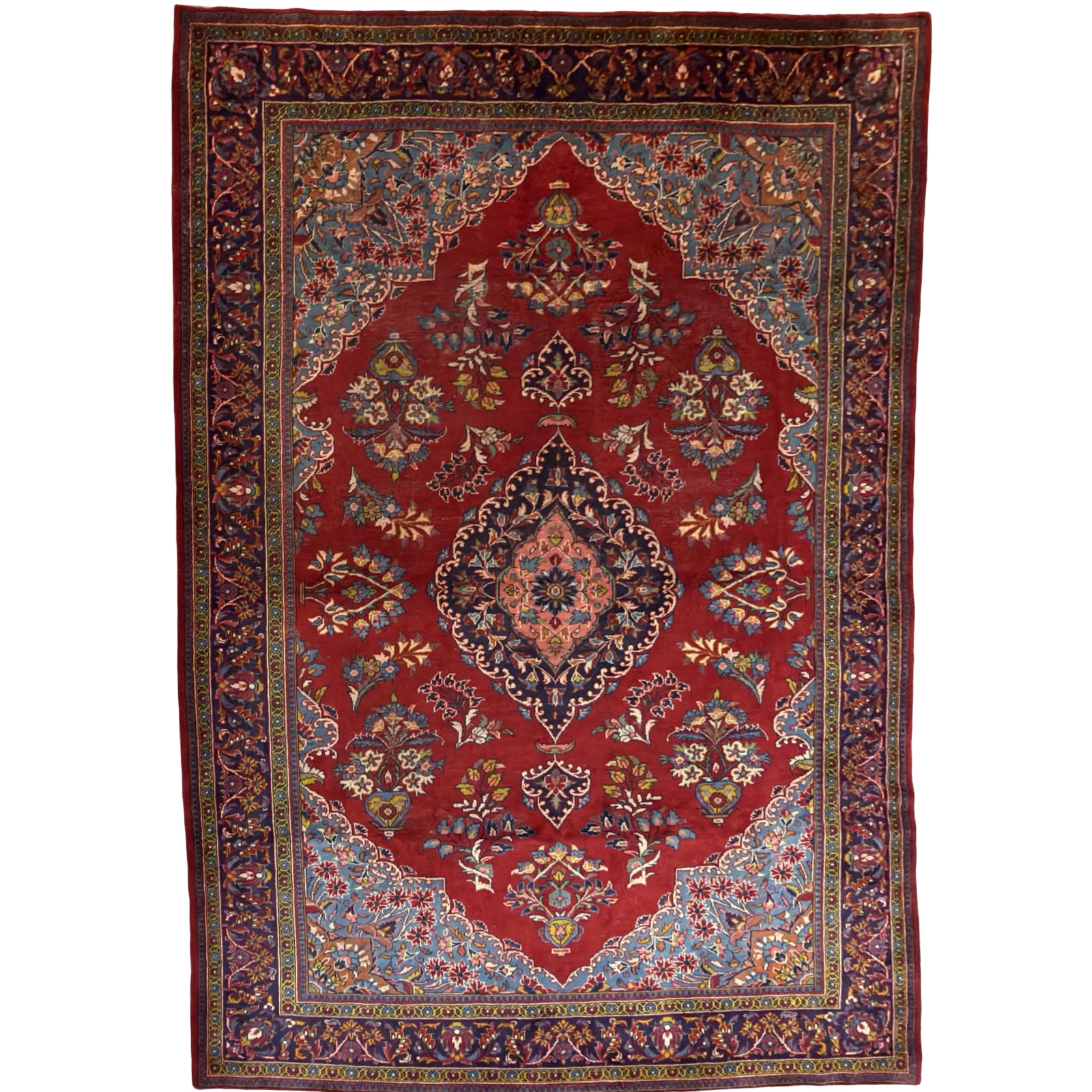 337 x 222cm Hand Knotted Vintage Weiss – Wool Persian Rug 337 x 222cm Hand Knotted Vintage Weiss – Wool Persian Rug
