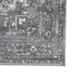230 x 160cm Vintage Distressed Charcoal & Silver Traditional Area Rug - Image 8