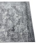230 x 160cm Vintage Distressed Charcoal & Silver Traditional Area Rug - Image 7