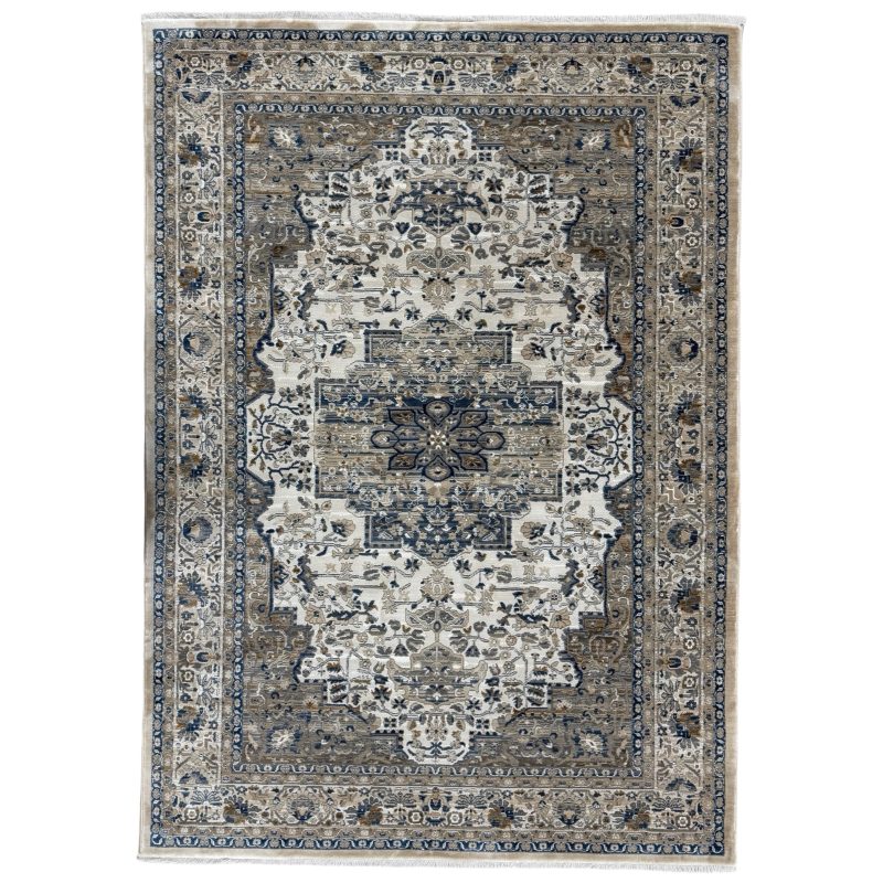 Heritage Vintage Persian Blue & Beige Medallion Rug