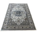 230 x 160cm Traditional Taupe & Beige Floral Border Area Rug - Image 2
