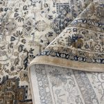 230 x 160cm Traditional Taupe & Beige Floral Border Area Rug - Image 6