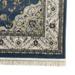 230 x 160cm Royal Blue & Cream Floral Medallion Area Rug - Image 8