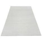 230 x 160cm Modern Ribbed Off-White Solid Textured Area Rug - Image 2