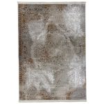 Infuse your home with refined vintage charm and subtle metallic sheen with the Vintage Distressed Bronze & Silver Medallion Area Rug (230 x 160 cm). Featuring a grand central traditional medallion paired with intricate ornamental borders, this rug is layered with a heavily distressed, faded wash that creates an authentic antique look. The sophisticated palette blends warm bronze, champagne gold, silvery-white, and soft taupe, allowing it to catch light beautifully while maintaining a neutral, elegant presence. Finished with subtle fringed edges, it makes a luxurious addition to traditional, vintage, or modern transitional spaces.