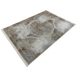230 x 160cm Vintage Distressed Bronze & Beige Medallion Area Rug - Image 3