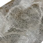 230 x 160cm Vintage Distressed Bronze & Beige Medallion Area Rug - Image 4