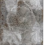 230 x 160cm Vintage Distressed Bronze & Beige Medallion Area Rug - Image 5