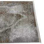 230 x 160cm Vintage Distressed Bronze & Beige Medallion Area Rug - Image 7