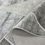 230 x 160cm Modern Geometric Charcoal & Silver Area Rug - Image 7
