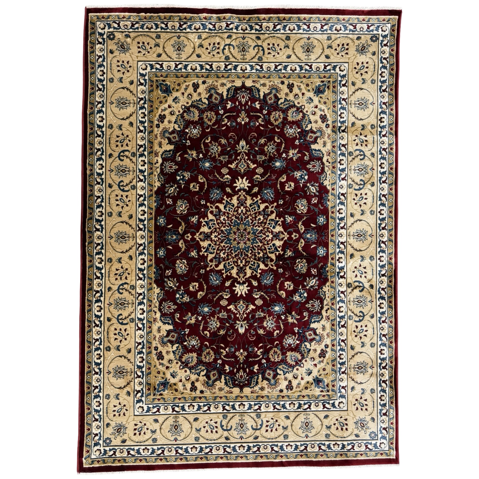 230 x 160 aaa_82 230 x 160cm Isfahan Sovereign Red Soft Rug - Image 1