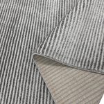 230 x 160cm Modern Ribbed Off-Grey Solid Textured Area Rug - Image 9
