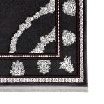 230 x 160cm Charcoal Grey & White Diamond Medallion Area Rug - Image 8