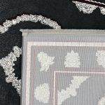 230 x 160cm Charcoal Grey & White Diamond Medallion Area Rug - Image 9