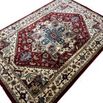 230 x 160cm Kazak Design Crimson Geometric Rug