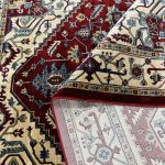 230 x 160cm Kazak Design Crimson Geometric Rug - Image 8