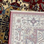 230 x 160cm Kazak Design Crimson Geometric Rug