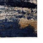 230 x 160cm Luxury Abstract Painterly Navy Blue & Beige Area Rug - Image 7