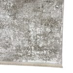 230 x 160cm Minimalist Weathered Patchwork Accent in Taupe & Ivory Rug