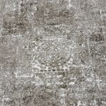230 x 160cm Minimalist Weathered Patchwork Accent in Taupe & Ivory Rug