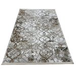 230 x 160cm Modern Curvilinear Lattice Textured Rug - Image 2