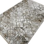 230 x 160cm Modern Curvilinear Lattice Textured Rug - Image 4