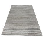 230 x 160cm Contemporary Fine Stripe Linear Accent Beige Rug
