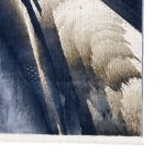 230 x 160cm Modern Expressive Brushstroke Navy Accent Rug