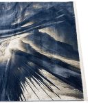 230 x 160cm Modern Expressive Brushstroke Navy Accent Rug