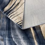 230 x 160cm Modern Expressive Brushstroke Navy Accent Rug - Image 7