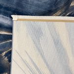 230 x 160cm Modern Expressive Brushstroke Navy Accent Rug