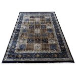 230 x 160cm Bakhtiari Design Navy Soft Area Rug