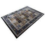 230 x 160cm Bakhtiari Design Navy Soft Area Rug