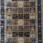 230 x 160cm Bakhtiari Design Navy Soft Area Rug - Image 5