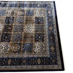 230 x 160cm Bakhtiari Design Navy Soft Area Rug - Image 6